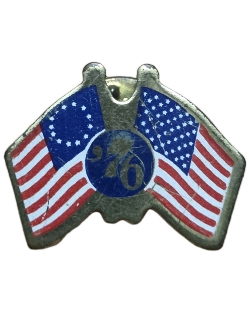 Vintage Spirit of '76 Bicentennial Flags Pin Betsy Ross & Contemporary US Flags
